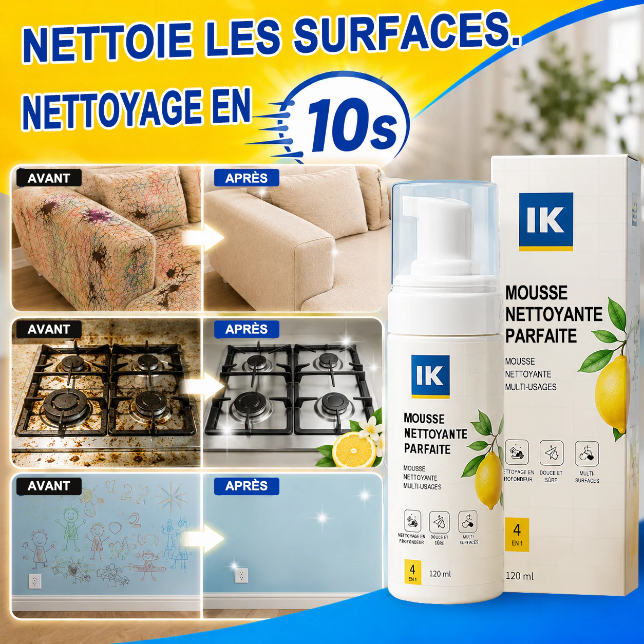 ⚡️DERNIER JOUR : -60 % | Mousse Nettoyante Sans Rinçage — Vaporisez, Essuyez, C'est Propre ! - Image 3