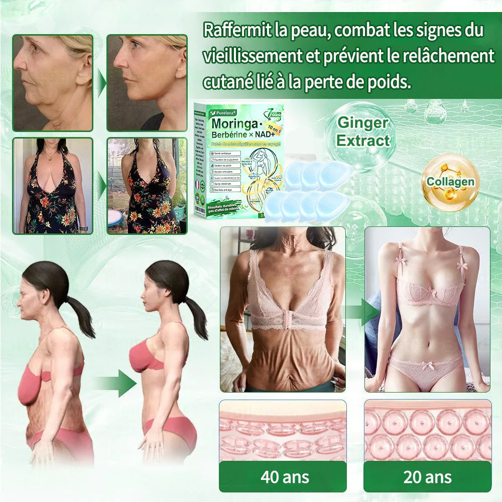 💖𝑷𝒉𝒂𝒓𝒎𝒂𝒄𝒊𝒆 𝑶𝒇𝒇𝒊𝒄𝒊𝒆𝒍𝒍𝒆💖 | 🇫🇷 Purelora® Moringa · Berbérine Patch 10-en-1 aux Nano-Micro-Aiguilles et Cryo-Gel ✅ Soutien Cryo-Métabolique : Cristallise les graisses, raffermit la peau et élimine l'œdème instantanément. - Image 17