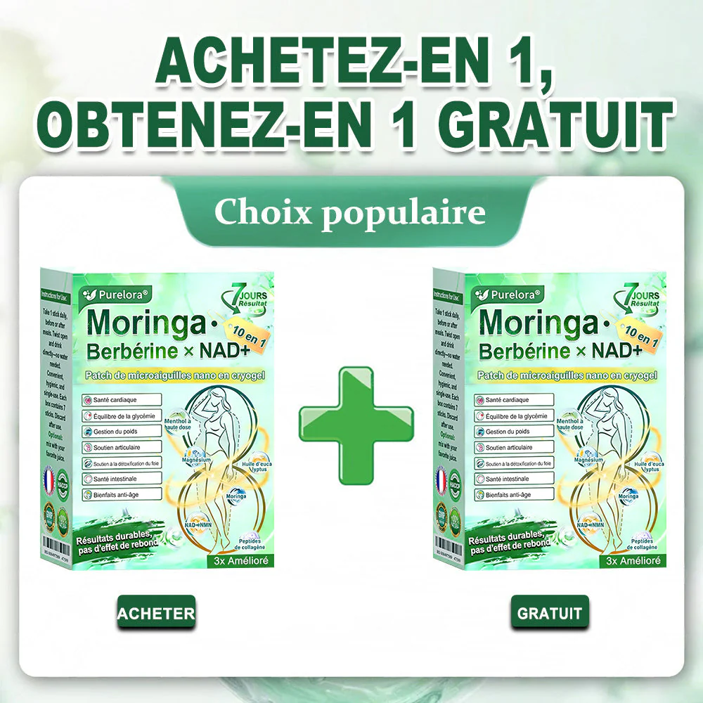 💖𝑷𝒉𝒂𝒓𝒎𝒂𝒄𝒊𝒆 𝑶𝒇𝒇𝒊𝒄𝒊𝒆𝒍𝒍𝒆💖 | 🇫🇷 Purelora® Moringa · Berbérine Patch 10-en-1 aux Nano-Micro-Aiguilles et Cryo-Gel ✅ Soutien Cryo-Métabolique : Cristallise les graisses, raffermit la peau et élimine l'œdème instantanément. - Image 26