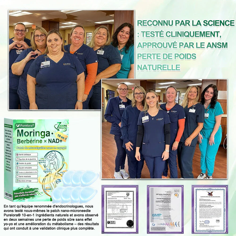 💖𝑷𝒉𝒂𝒓𝒎𝒂𝒄𝒊𝒆 𝑶𝒇𝒇𝒊𝒄𝒊𝒆𝒍𝒍𝒆💖 | Purelora® Moringa · Berbérine Patch 10-en-1 aux Nano-Micro-Aiguilles et Cryo-Gel ✅ Soutien Cryo-Métabolique : Cristallise les graisses, raffermit la peau et élimine l'œdème instantanément. - Image 17