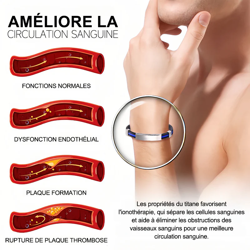 (🔥DERNIER JOUR – 80 % DE RÉDUCTION🔥)丨Therapeutic Lympunclog Titanium Wristband — Inspiré par TitaniumION pour un usage quotidien, il soutient la circulation sanguine, la relaxation et soulage les inconforts articulaires. - Image 12