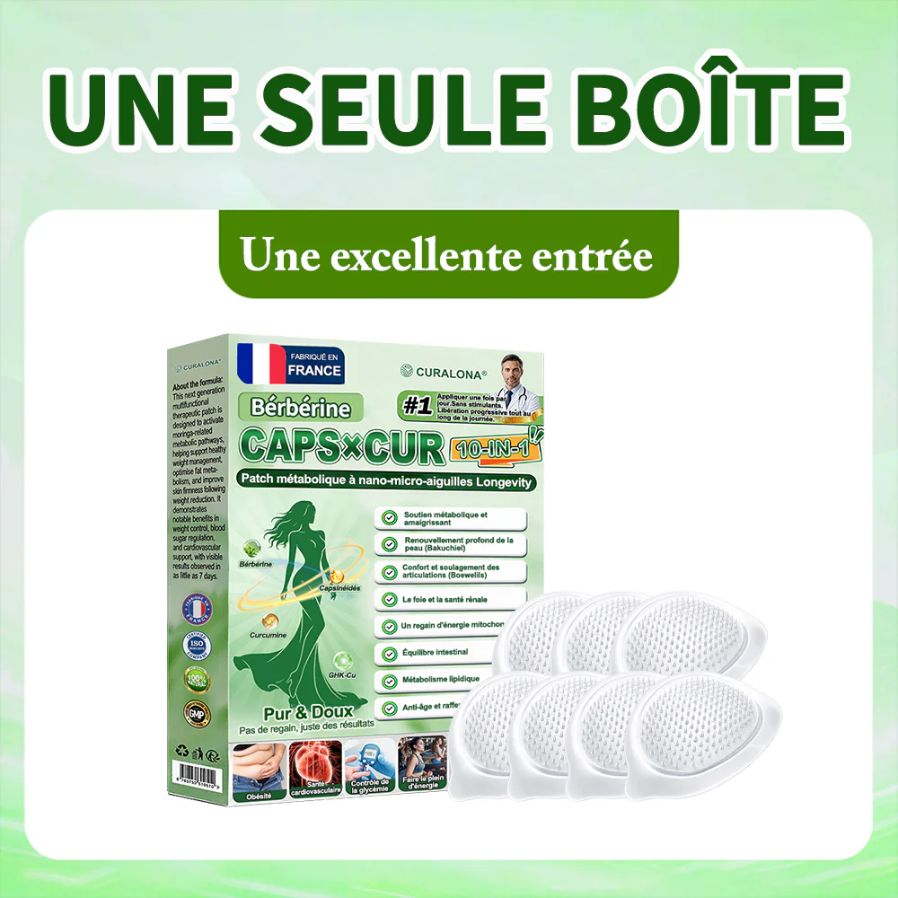 🔥 Nouveauté | 🎉 Curalona® Patch Microneedle 10-en-1 – Berbérine & NAD+ pour le métabolisme, Bakuchiol pour la peau, Boswellia pour les articulations – Patch jour & nuit – 7 patchs – Résultats visibles en 7 jours - Image 19
