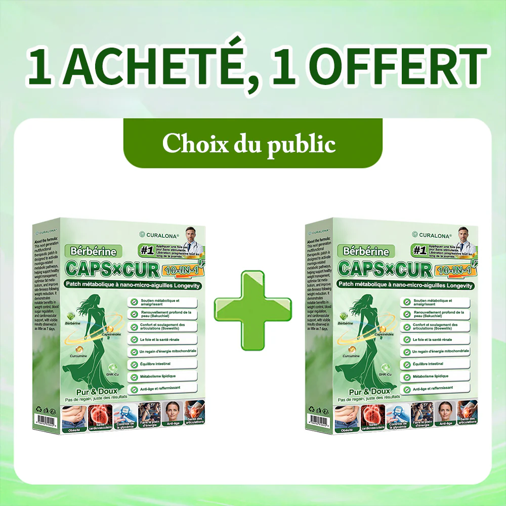 🔥 Nouveauté | Curalona® Patch Microneedle 10-en-1 – Berbérine & NAD+ pour le métabolisme, Bakuchiol pour la peau, Boswellia pour les articulations – Patch jour & nuit – 7 patchs – Résultats visibles en 7 jours - Image 16