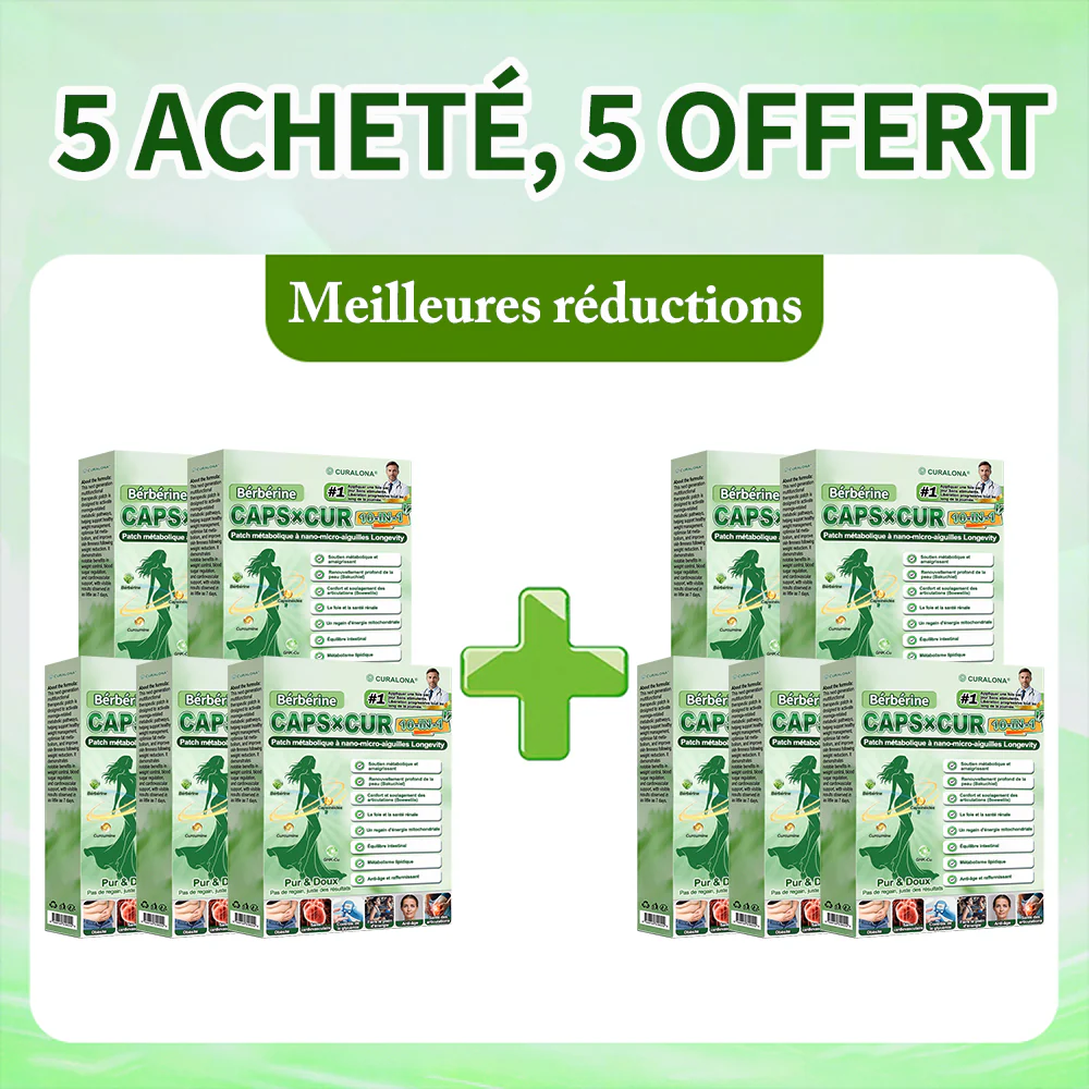 🔥 Nouveauté | Curalona® Patch Microneedle 10-en-1 – Berbérine & NAD+ pour le métabolisme, Bakuchiol pour la peau, Boswellia pour les articulations – Patch jour & nuit – 7 patchs – Résultats visibles en 7 jours - Image 19