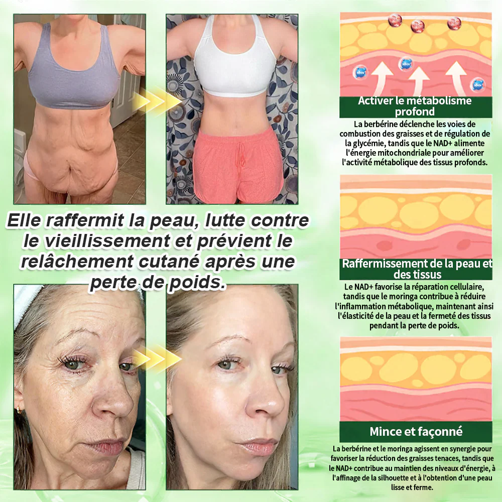 🏆 Recommandation n°1丨Purelora® Moringa Berbérine x NAD+ Patch Nano-Microneedle 10-en-1 Une application par jour, changements visibles dès 7 jours. Pour accompagner la gestion du poids, la fermeté de la peau et le bien-être global. - Image 6