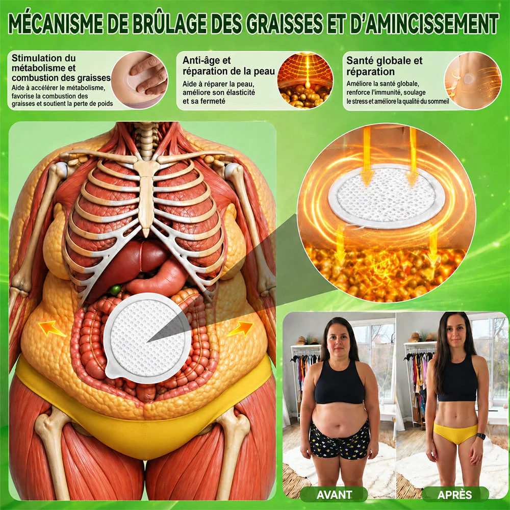 🔥 Patch Minceur Curalona® aux Nano-aiguilles de Phosphore Noir — Formule 12-en-1 (avec Berbérine + NMN + Vinaigre de cidre) | Stimule la combustion des graisses et stabilise la glycémie | Observez la transformation en seulement 7 jours - Image 13