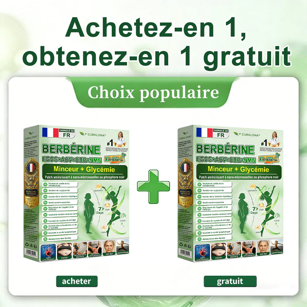 🔥 Patch Minceur Curalona® aux Nano-aiguilles de Phosphore Noir — Formule 12-en-1 (avec Berbérine + NMN + Vinaigre de cidre) | Stimule la combustion des graisses et stabilise la glycémie | Observez la transformation en seulement 7 jours - Image 18