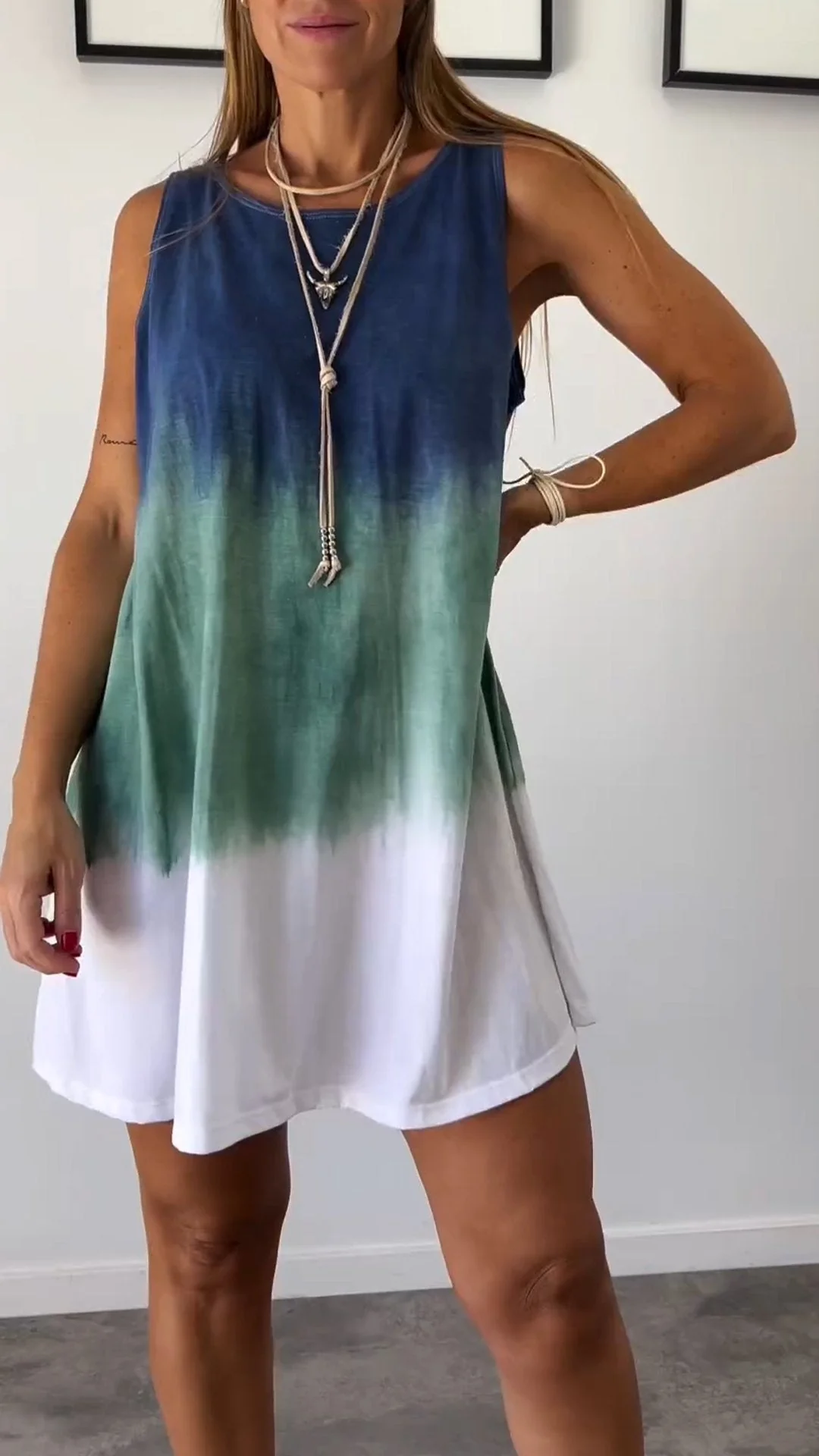 Tie Dye Sleeveless Dress - Image 2