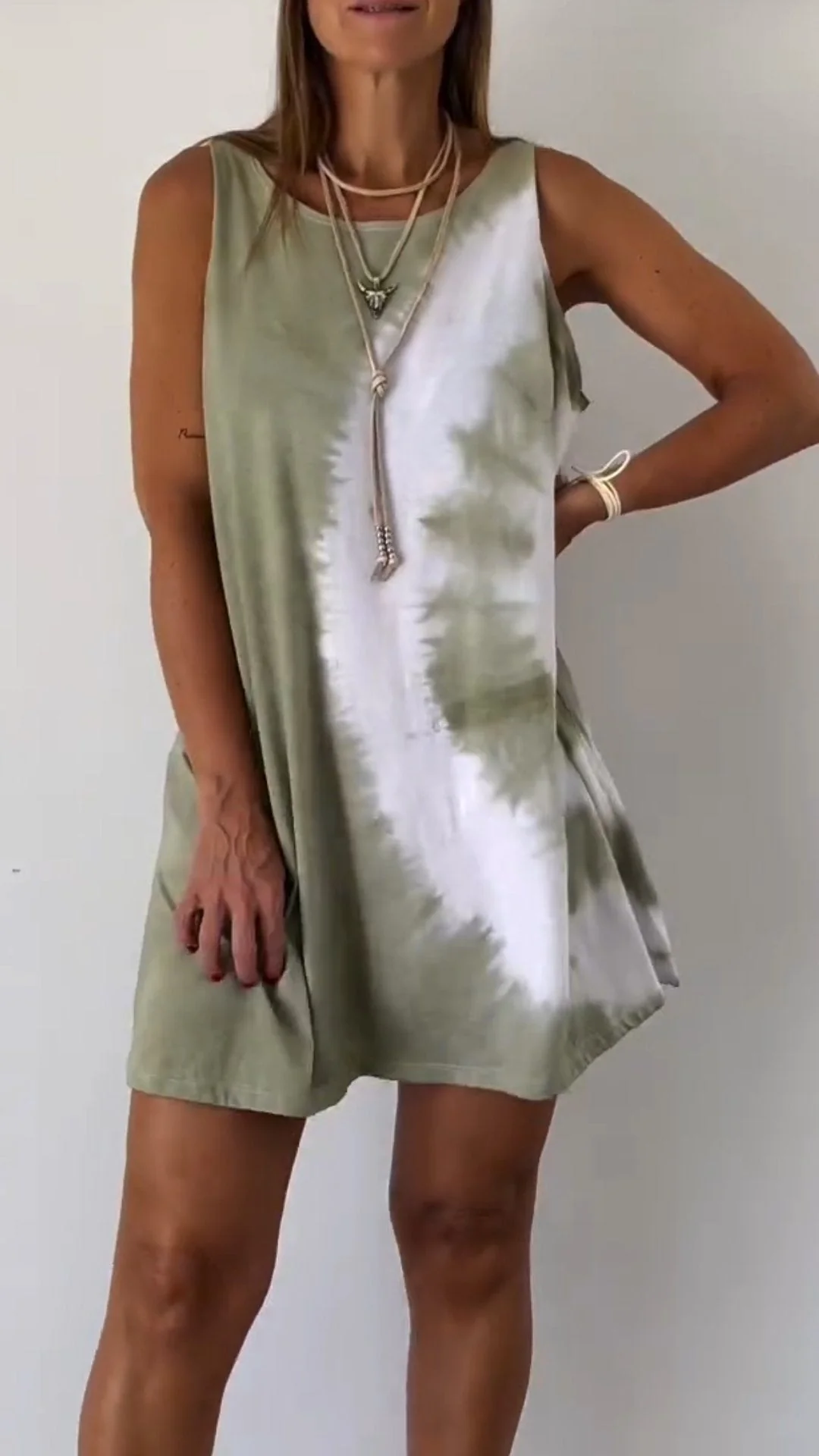 Tie Dye Sleeveless Dress - Image 5