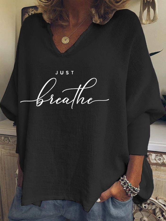 Women's Just Breathe Tee Shirt - Image 4